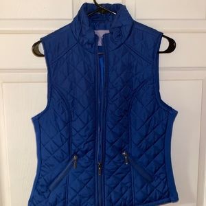 Blue puffer vest